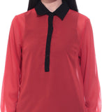 Dinero Women's Solid Casual Reversible Shirt