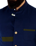 Mr Button Full Sleeve Solid Men's Linen Jacket