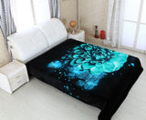 Raymond Abstract Double Blanket Blue