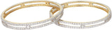 Dilan Jewels Alloy Zircon 18K Yellow Gold Bangle Set