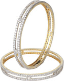 Dilan Jewels Alloy Zircon 18K Yellow Gold Bangle Set