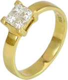 Rakam Gold Diamond Yellow Gold 18 K Ring