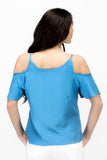 Satovira Party Short Sleeve Solid Women's Top