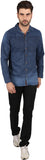 Pecanz Men's Striped Casual Denim Shirt