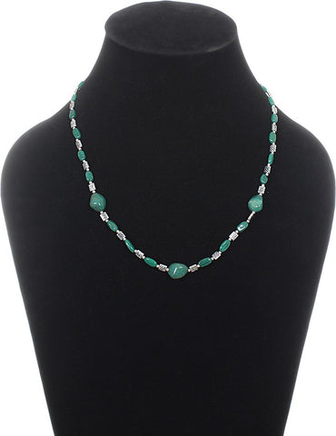 Aaradhi Divya Mantra Green Aventurine Gemstone Positive Energy Stone Necklace