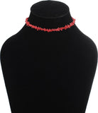 Aaradhi Divya Mantra Red Jasper Chip Gemstone Courage Stone Necklace