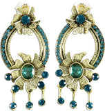 The Fine World Victorian Pattern For Girls Brass Zircon Metal Drop Earring