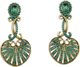 The Fine World Victorian Type Brass Zircon Metal Drop Earring