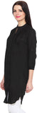 NumBrave Casual 3/4 Sleeve Solid Women's Black, Green, Pink Top