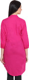 NumBrave Casual 3/4 Sleeve Solid Women's Pink Top
