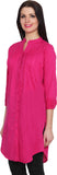 NumBrave Casual 3/4 Sleeve Solid Women's Pink Top