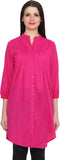 NumBrave Casual 3/4 Sleeve Solid Women's Pink Top