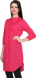 NumBrave Casual 3/4 Sleeve Solid Women's Red, Pink Top