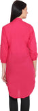 NumBrave Casual 3/4 Sleeve Solid Women's Red, Pink Top