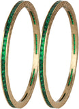 Dilan Jewels Alloy Crystal 18K Yellow Gold Bangle Set