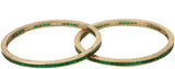 Dilan Jewels Alloy Crystal 18K Yellow Gold Bangle Set