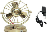 Unique Design Brass Fan With Adapater Showpiece  -  15 cm