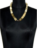 ETTI ES47_BEIGE Wood Necklace