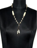 ETTI ESJ67_BEIGE Wood Necklace
