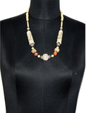 ETTI ESJ84_BEIGE Wood Necklace