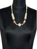 ETTI ESJ84_BEIGE Wood Necklace