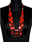 ETTI ESJ87_RED Plastic Necklace