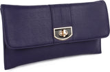 Kleio Festive, Party, Casual Blue PU  Clutch