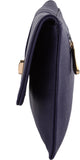Kleio Festive, Party, Casual Blue PU  Clutch