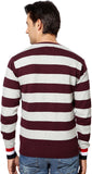 Peter England Striped Round Neck Casual Men's Sweater