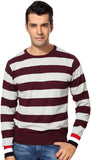 Peter England Striped Round Neck Casual Men's Sweater