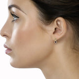 Pearl Paradise Dark Spot Yellow Gold Cubic Zirconia, Pearl Alloy Stud Earring
