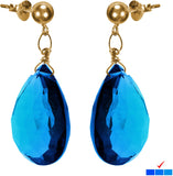 Pearl Paradise Hydro Golden Topaz Yellow Gold Quartz Alloy Drop Earring
