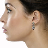 Pearl Paradise Love Lock Rhodium Silver Drop Earring