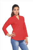 Fabpoppy Women's Solid Casual Shirt