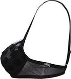 Peches by Peches - Polyamide Black Polka Dots Demicup Semi Padded Underwired Women's Balconette Bra