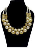 FashBlush Chic Bead Glam Alloy Necklace