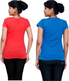 Fine Colors Printed Women's Round Neck T-Shirt