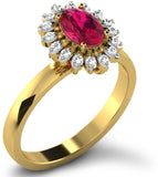 Fullcutdiamond FCDR8253R Yellow Gold Diamond 18K Yellow Gold 18 K Ring