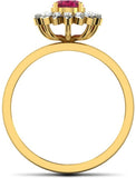 Fullcutdiamond FCDR8253R Yellow Gold Diamond 18K Yellow Gold 18 K Ring