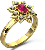 Fullcutdiamond FCDR8261R Yellow Gold Diamond 18K Yellow Gold 18 K Ring