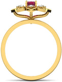 Fullcutdiamond FCDR8261R Yellow Gold Diamond 18K Yellow Gold 18 K Ring