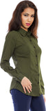 Femninora Women's Solid Casual, Formal Shirt