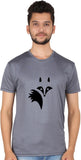 Fanideaz Printed Men's Round Neck Grey T-Shirt