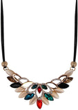 Jewelizer Statement Crystal Yellow Gold Plated Alloy Necklace