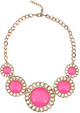 Jewelizer Statement Crystal Yellow Gold Plated Alloy Necklace