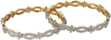Dilan Jewels Alloy Zircon 18K Yellow Gold Bangle