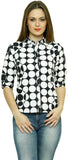 Fusion Mela Women's Geometric Print Casual Shirt