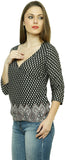 Fusion Mela Casual 3/4 Sleeve Printed Women's Top