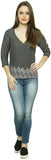 Fusion Mela Casual 3/4 Sleeve Printed Women's Top