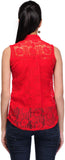 Fab Palace Party Sleeveless Embroidered Women's Top